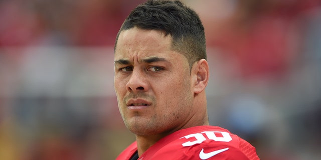 Jarryd Hayne of the San Francisco 49ers during the Baltimore Ravens game at Levi's Stadium on Oct. 18, 2015, in Santa Clara, California.