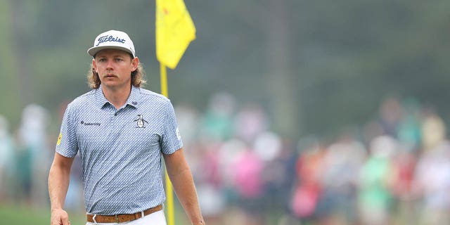 Cameron Smith of Australia looks on from the third green during a practice round prior to the 2023 Masters Tournament at Augusta National Golf Club April 4, 2023, in Augusta, Ga.