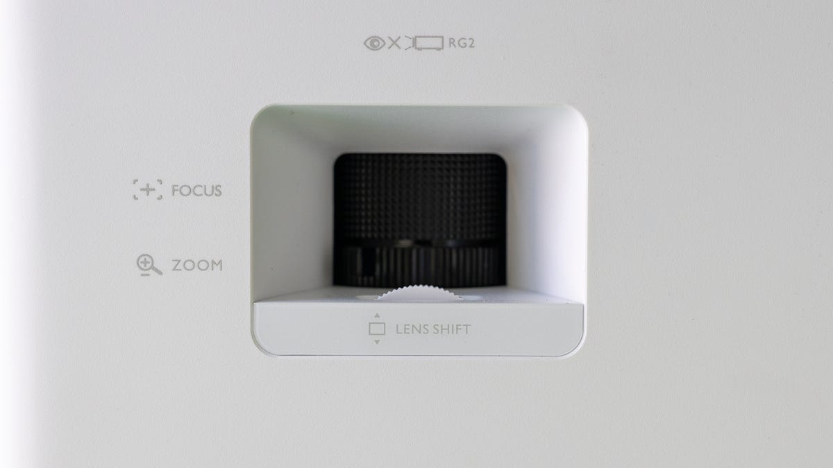 The lens controls of the BenQ HT2060 projector.