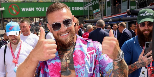 Conor McGregor attends qualifying ahead of the F1 Grand Prix of Monaco at Circuit de Monaco on May 28, 2022 in Monte-Carlo, Monaco.