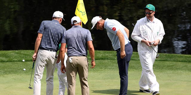 Golfers during the Par 3 contest prior to the Masters Tournament on April 5, 2023, in Augusta, Georgia.