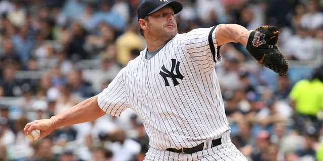 New York's Roger Clemens pitches against the Pittsburgh Pirates at Yankee Stadium in the Bronx on June 9, 2007.