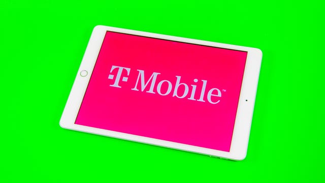 T-Mobile logo on a tablet