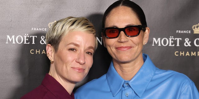 Megan Rapinoe and Sue Bird attend the 2022 Moet &amp; Chandon Holiday Celebration at Lincoln Center on December 05, 2022 in New York City.