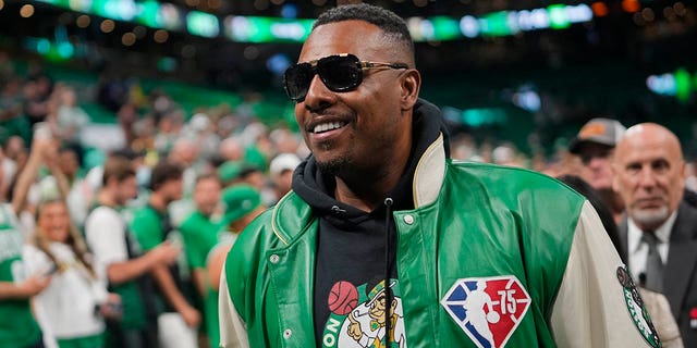 NBA legend Paul Pierce looks on during Game Three of the 2022 NBA Finals on June 8, 2022 at TD Garden in Boston, Massachusetts.