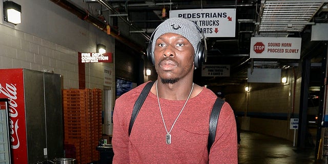 FILE- Atlanta Falcons defensive back Phillip Adams arrives for an NFL football game against the Tennessee Titans on Oct. 25, 2015, in Nashville, Tenn.