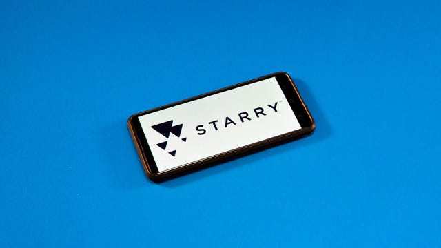 Starry logo on a phone