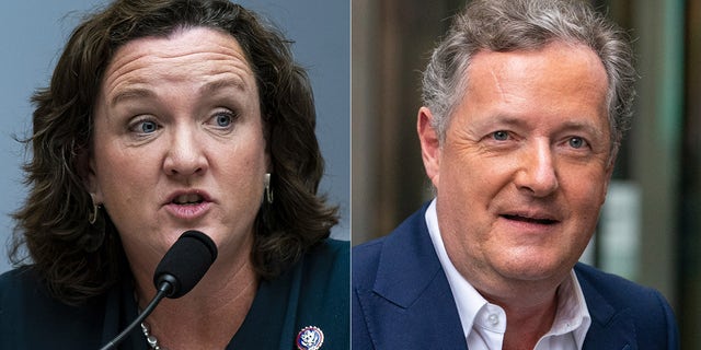 Katie Porter and Piers Morgan