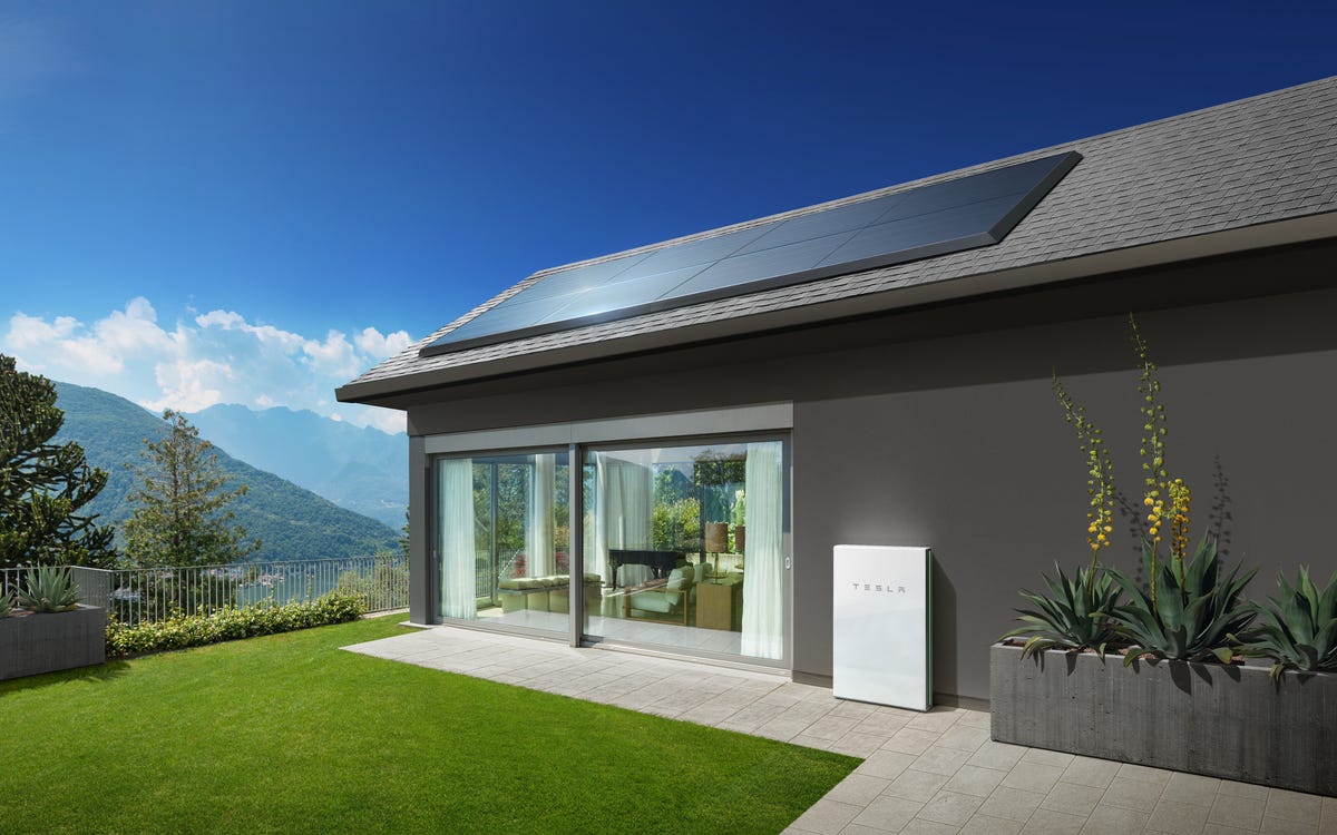 A house with solar panels on the roof