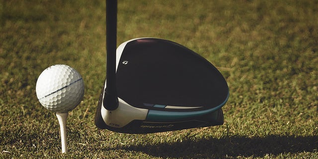 A general view of a golf ball on a tee with a driver during day four of the R&amp;A Amateur Championship at Royal Lytham &amp;amp; St. Annes on June 16, 2022 in Lytham St Annes, England.