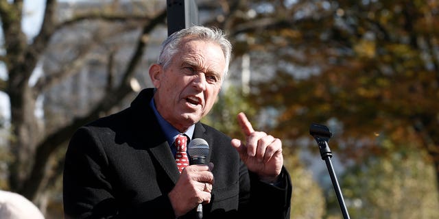 Robert Kennedy Jr. speaks during a Fire Drill Friday climate change protest Nov. 15, 2019, in Washington, D.C.