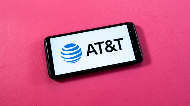 AT&T logo on a phone