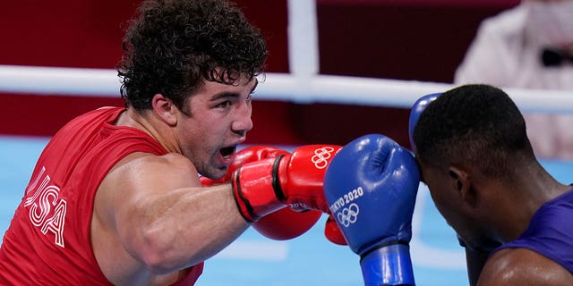 Richard Torrez Jr., from the United States, left, exchanges punches with Cuba's Dainier Pero during a boxing match at the 2020 Summer Olympics on Aug. 1, 2021, in Tokyo, Japan. Officials have launched World Boxing, a breakaway group aimed at saving the sport’s place at the Olympics, on April 13, 2023. 