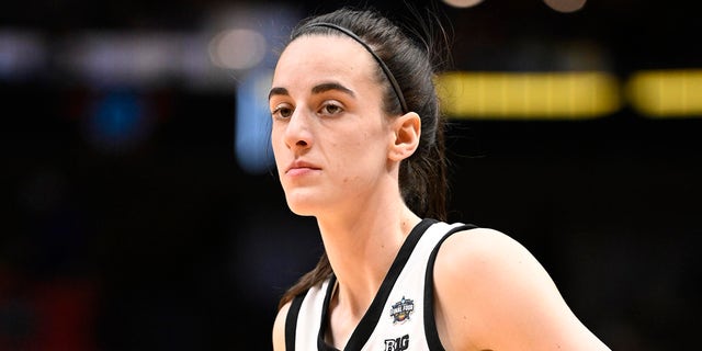 Iowa's Caitlin Clark during game vs LSU at American Airlines Arena Dallas, Texas.