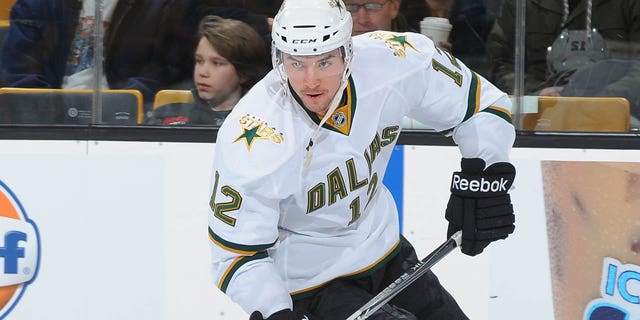 Raymond Sawada #12 of the Dallas Stars skates during warm-ups before the game against the Boston Bruins at the TD Garden on February 3, 2011 in Boston, Massachusetts.