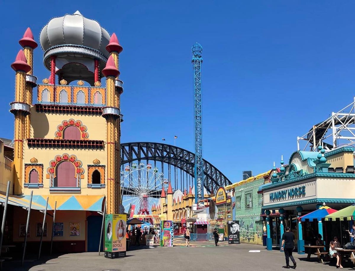 Luna Park, with Sydney Harbour Bridge in the background