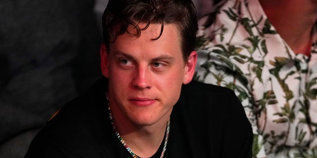 Cincinnati Bengals quarterback Joe Burrow attends the UFC 287 event at Kaseya Center on April 8, 2023, in Miami.