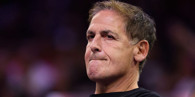 Dallas Mavericks owner Mark Cuban looks on during the first half of the NBA game at Footprint Center on October 19, 2022 in Phoenix, Arizona.